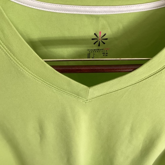 Ladies ISAAC MIZRAHI Lime Green 3/4 Sleeve Pullover Top Size Large - Picture 3 of 8